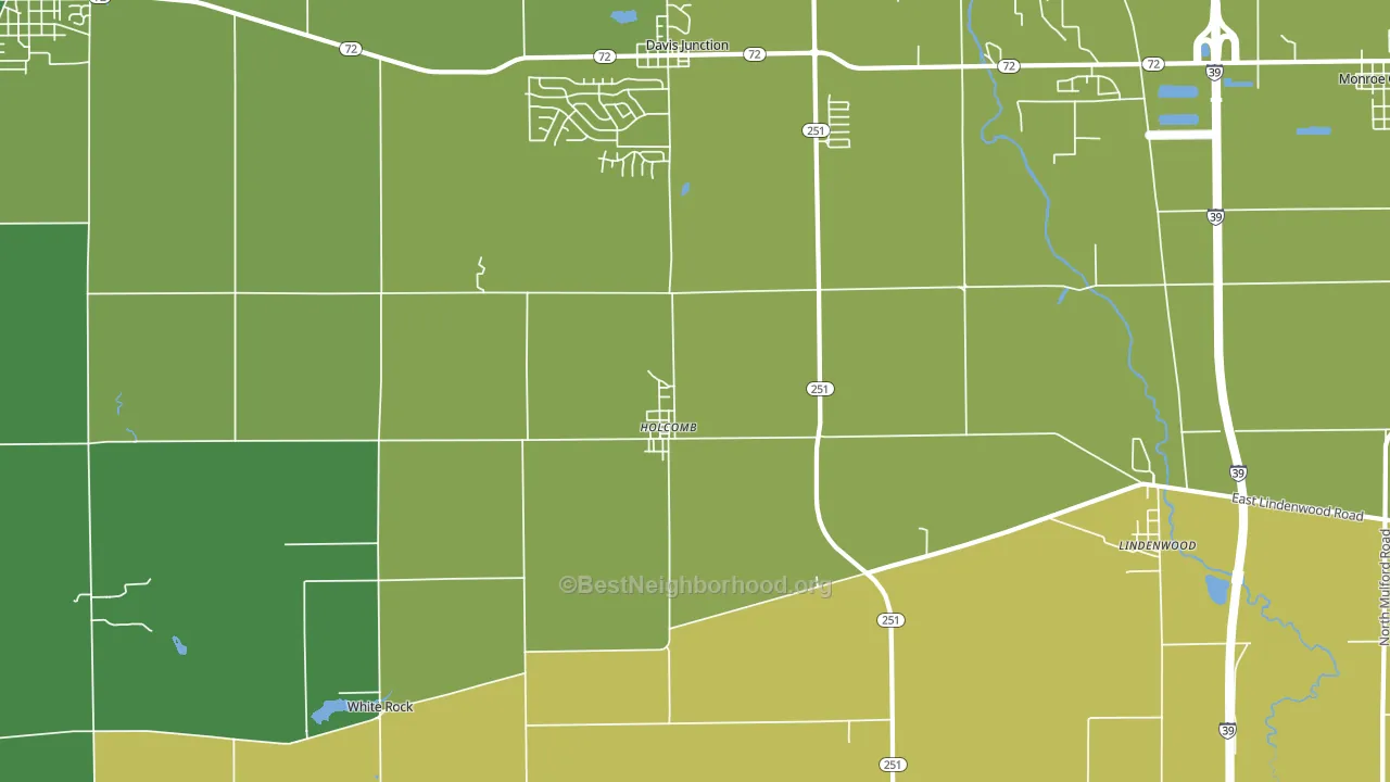 Holcomb, IL block-group voter-turnout map