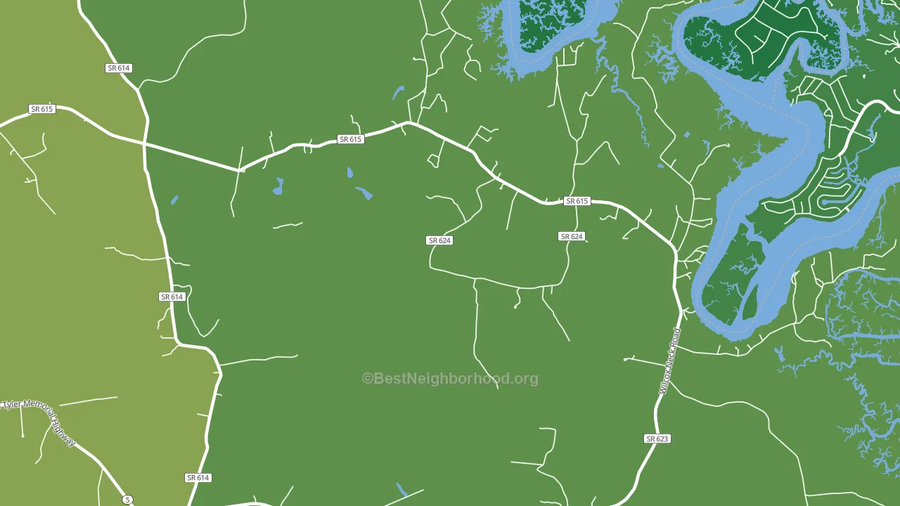 Holdcroft, VA block-group voter-turnout map