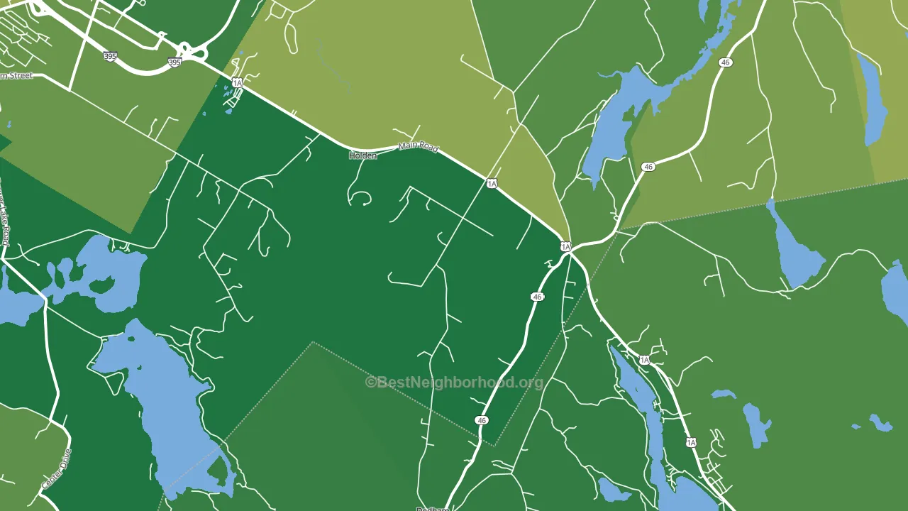 Holden, ME block-group voter-turnout map
