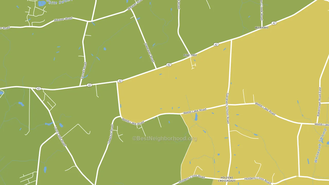 Holdens Crossroads, NC block-group voter-turnout map