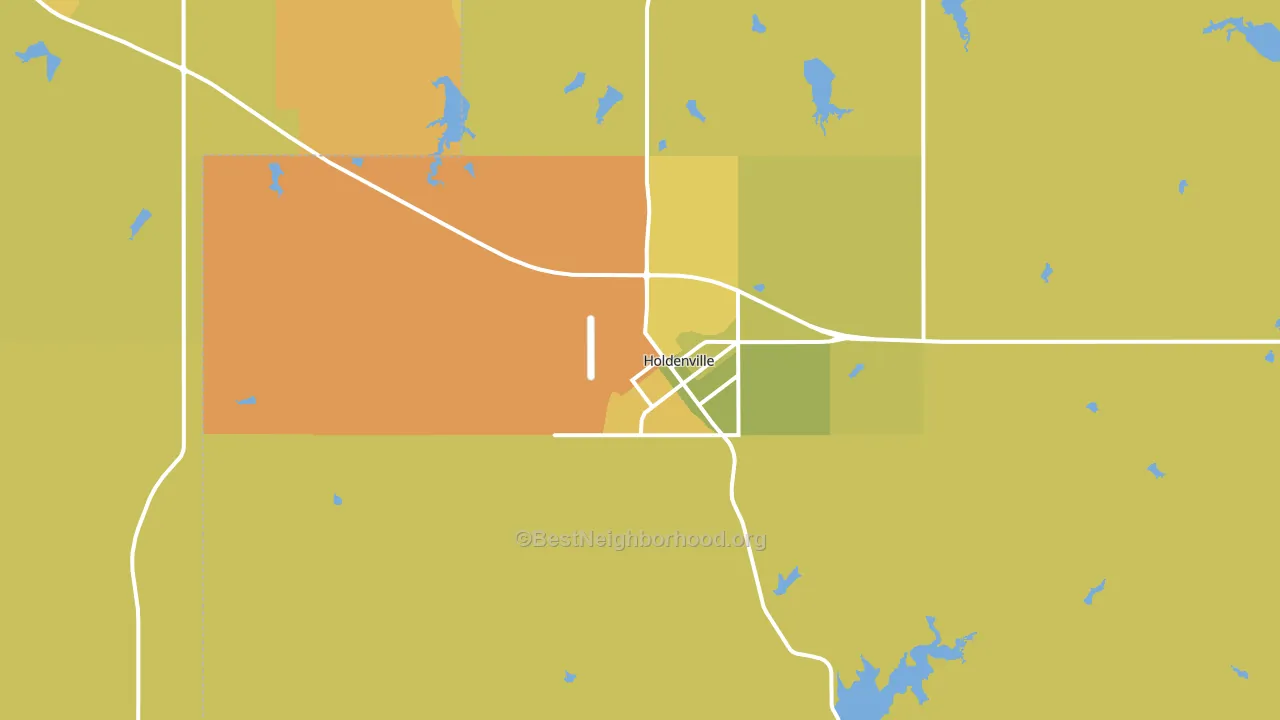 Holdenville, OK block-group voter-turnout map