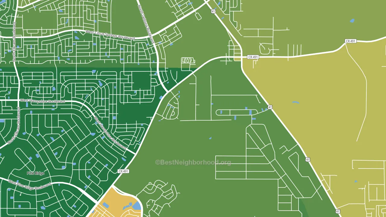 Holder, FL block-group voter-turnout map
