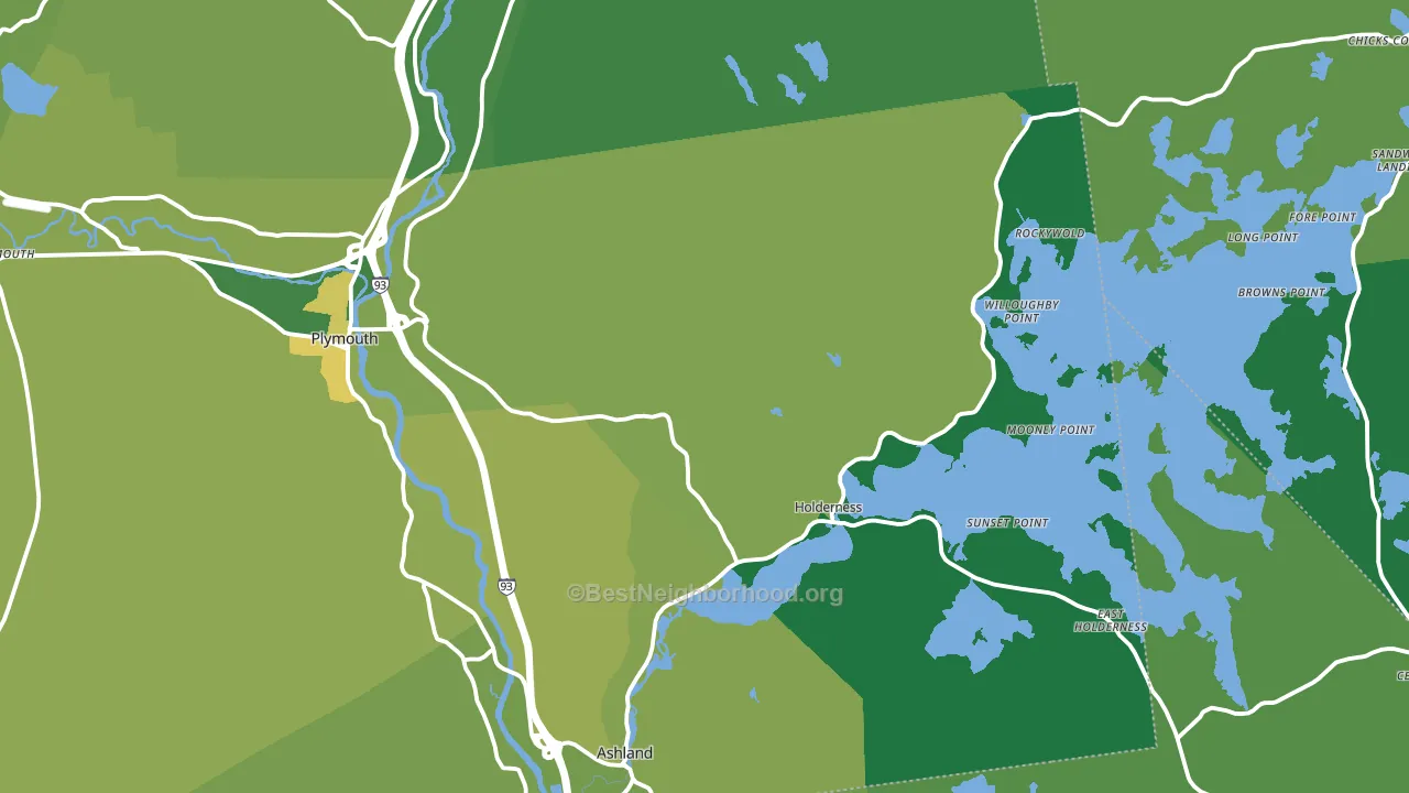 Holderness, NH block-group voter-turnout map