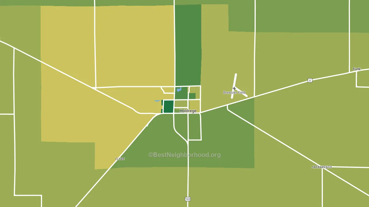 Holdrege, NE block-group voter-turnout map