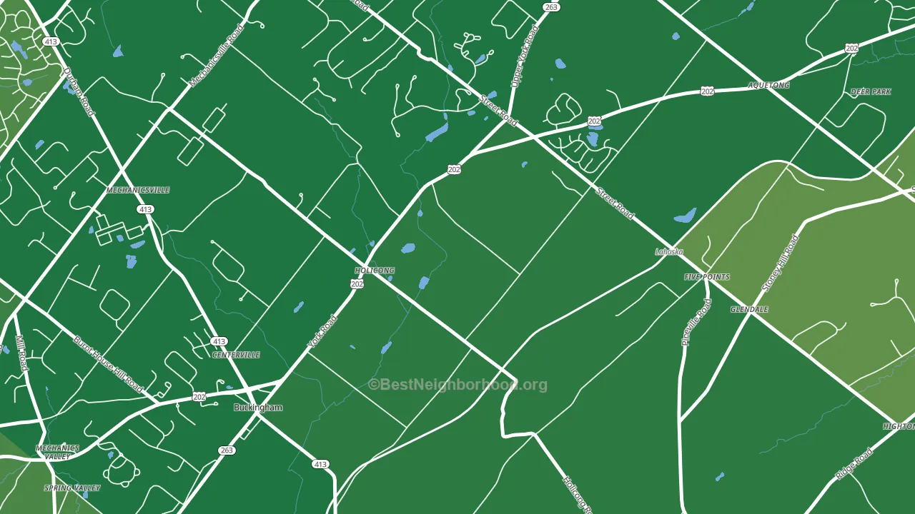 Holicong, PA block-group voter-turnout map
