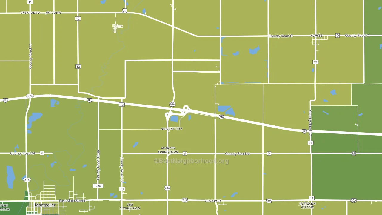 Holiday City, OH block-group voter-turnout map