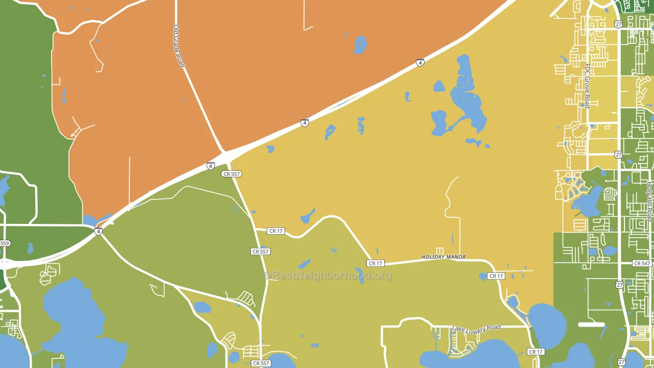 Holiday Manor, FL block-group voter-turnout map