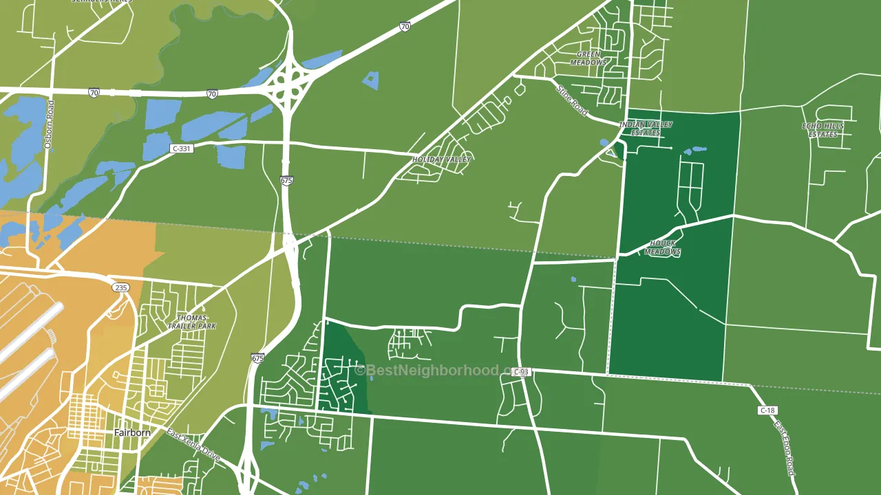 Holiday Valley, OH block-group voter-turnout map