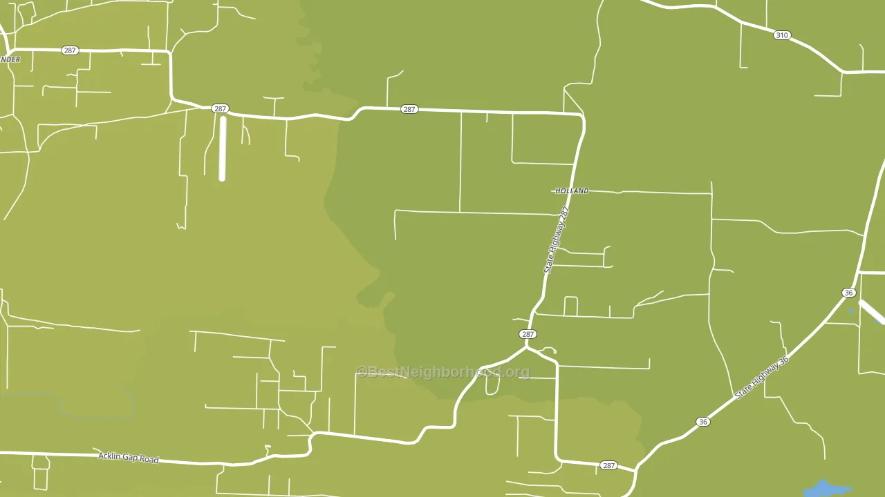 Holland, AR block-group voter-turnout map