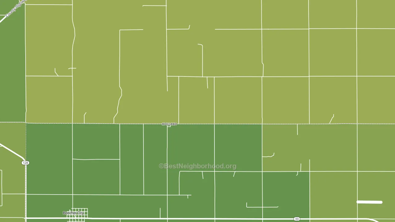 Holland, IL block-group voter-turnout map