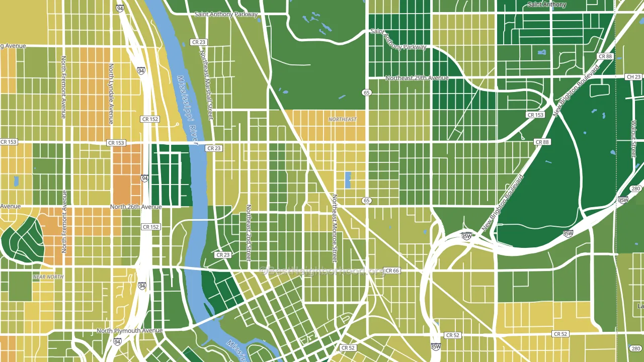 Holland, Minneapolis, MN block-group voter-turnout map
