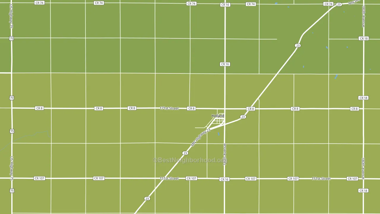 Holland, MN block-group voter-turnout map