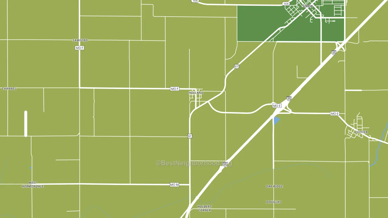 Holland, MO block-group voter-turnout map