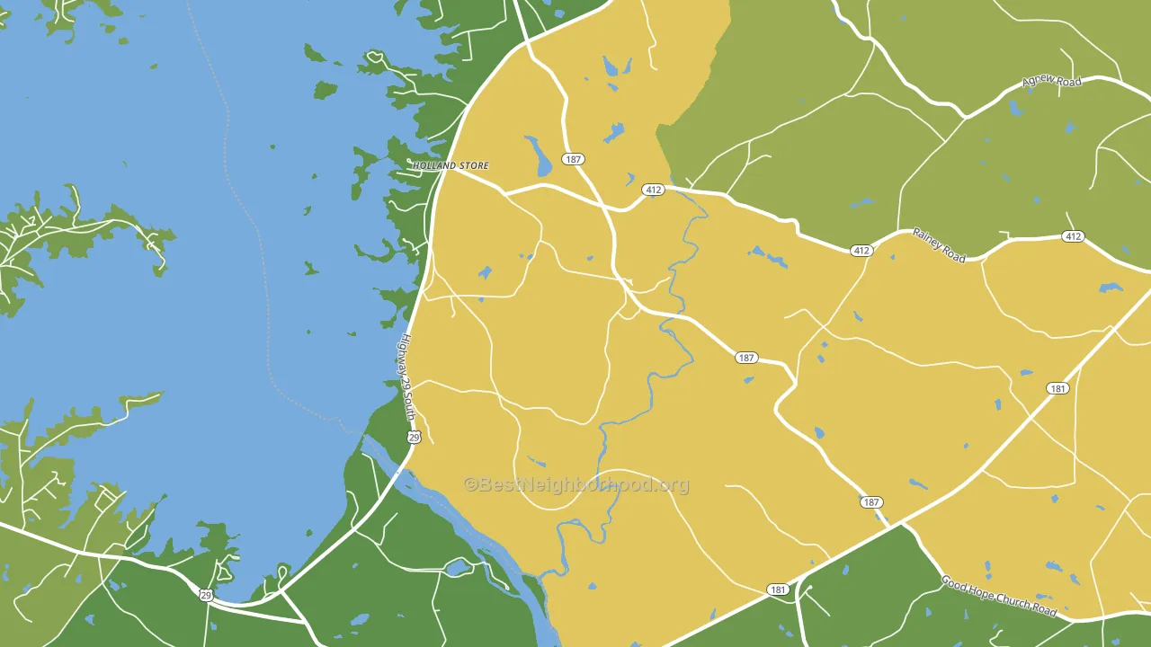 Hollands Store, SC block-group voter-turnout map