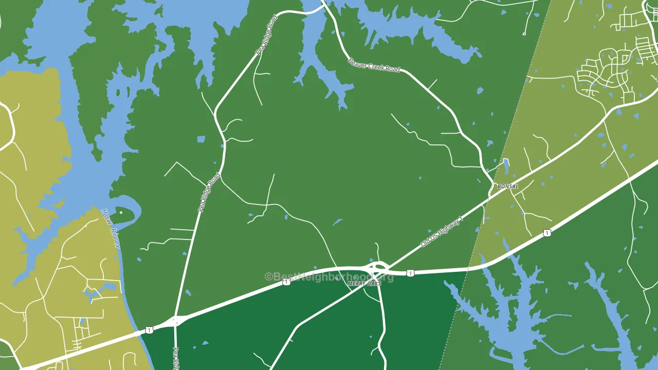 Hollemans Crossroads, NC block-group voter-turnout map