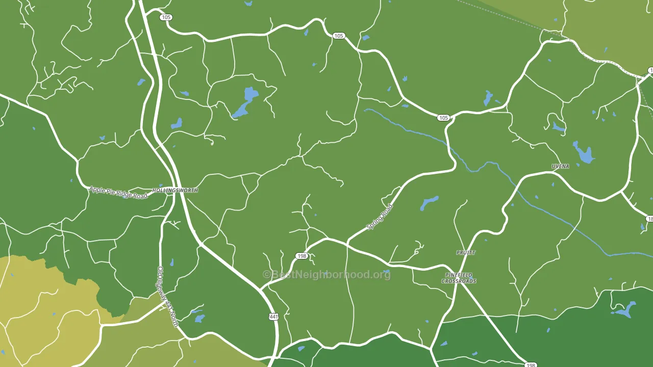 Hollingsworth, GA block-group voter-turnout map
