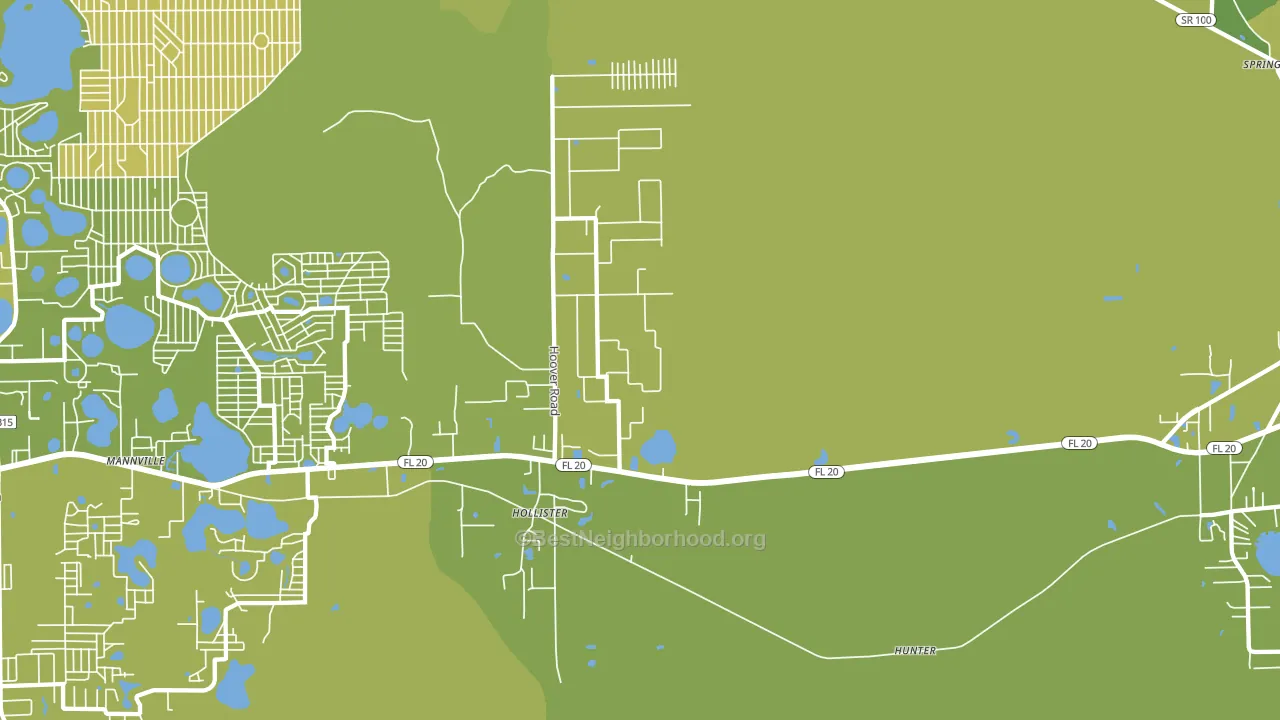 Hollister, FL block-group voter-turnout map