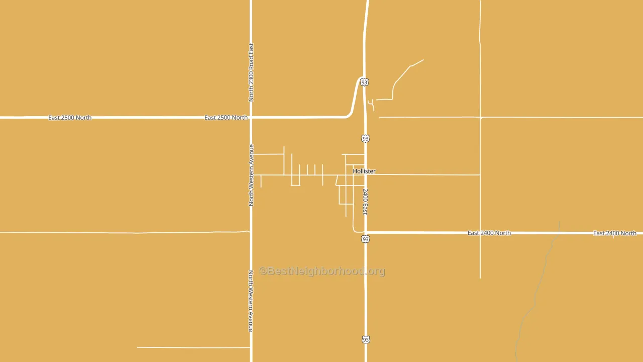 Hollister, ID block-group voter-turnout map
