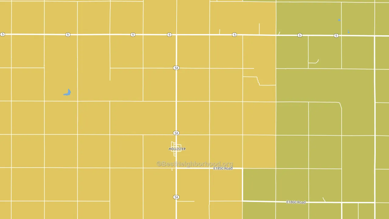 Hollister, OK block-group voter-turnout map