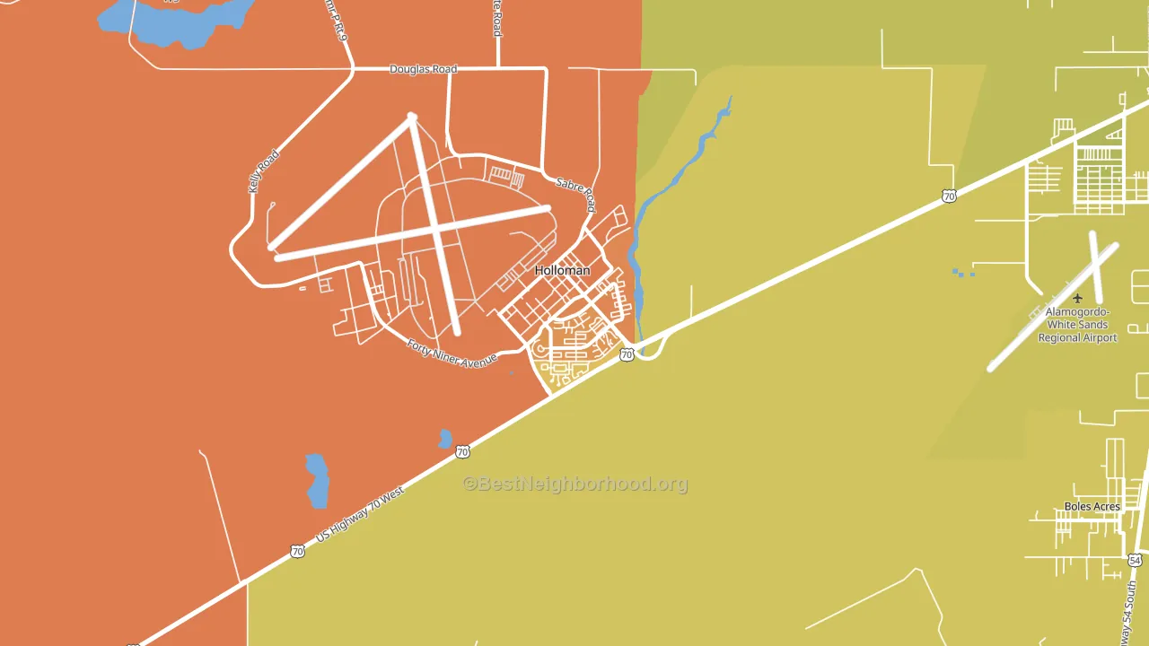 Holloman AFB, NM block-group voter-turnout map
