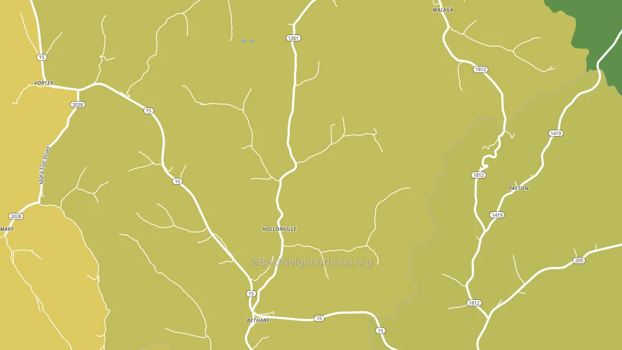 Hollonville, KY block-group voter-turnout map