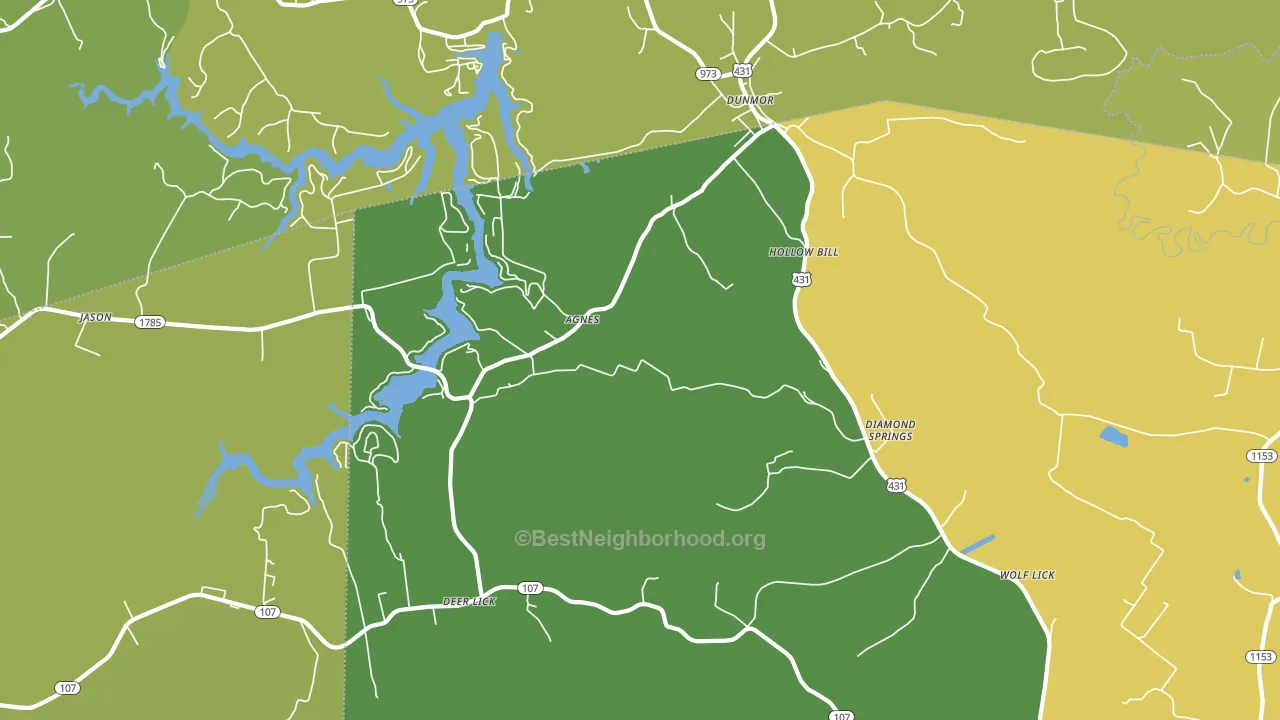 Hollow Bill, KY block-group voter-turnout map