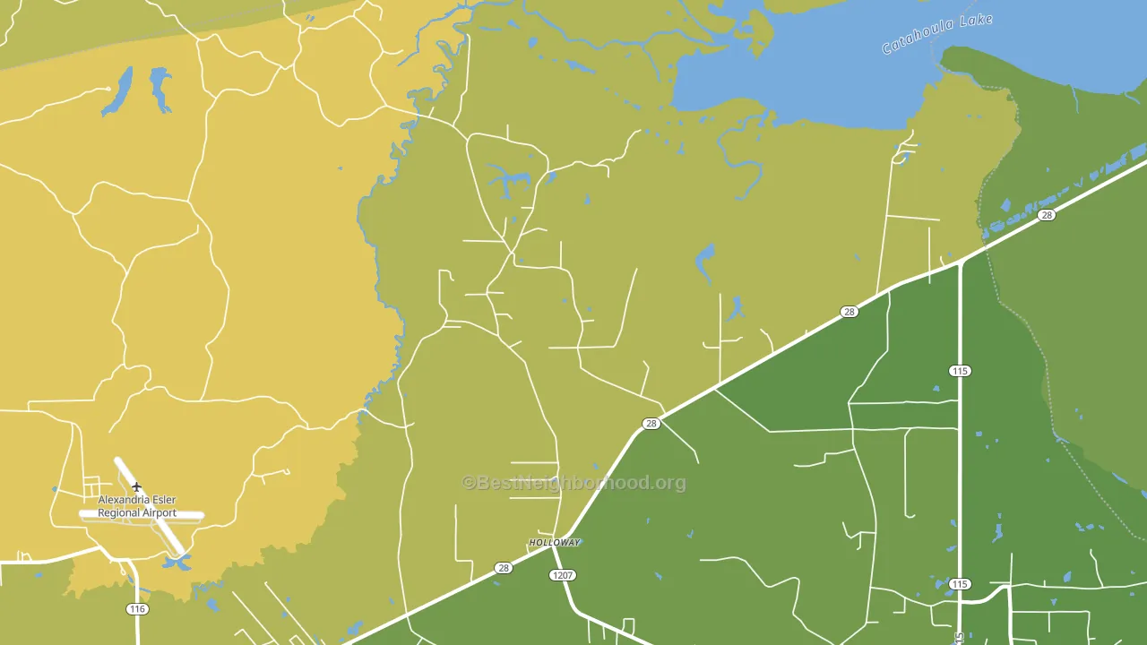 Holloway, LA block-group voter-turnout map