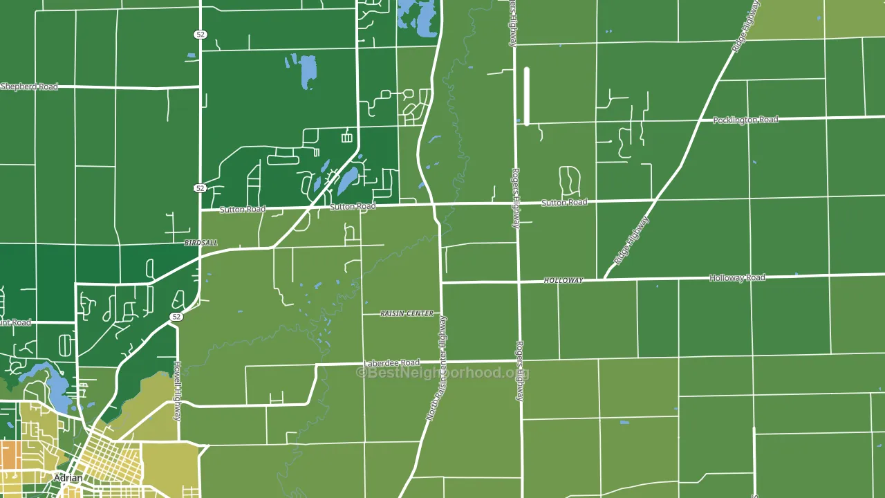 Holloway, MI block-group voter-turnout map