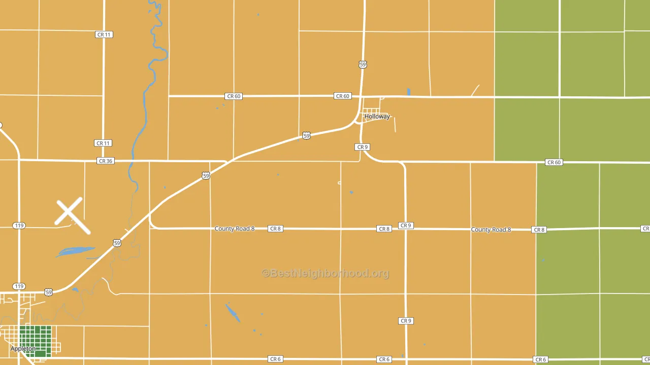 Holloway, MN block-group voter-turnout map