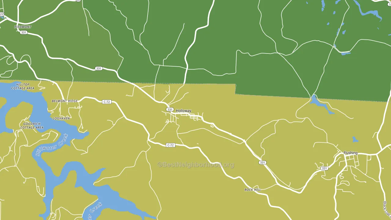 Holloway, OH block-group voter-turnout map