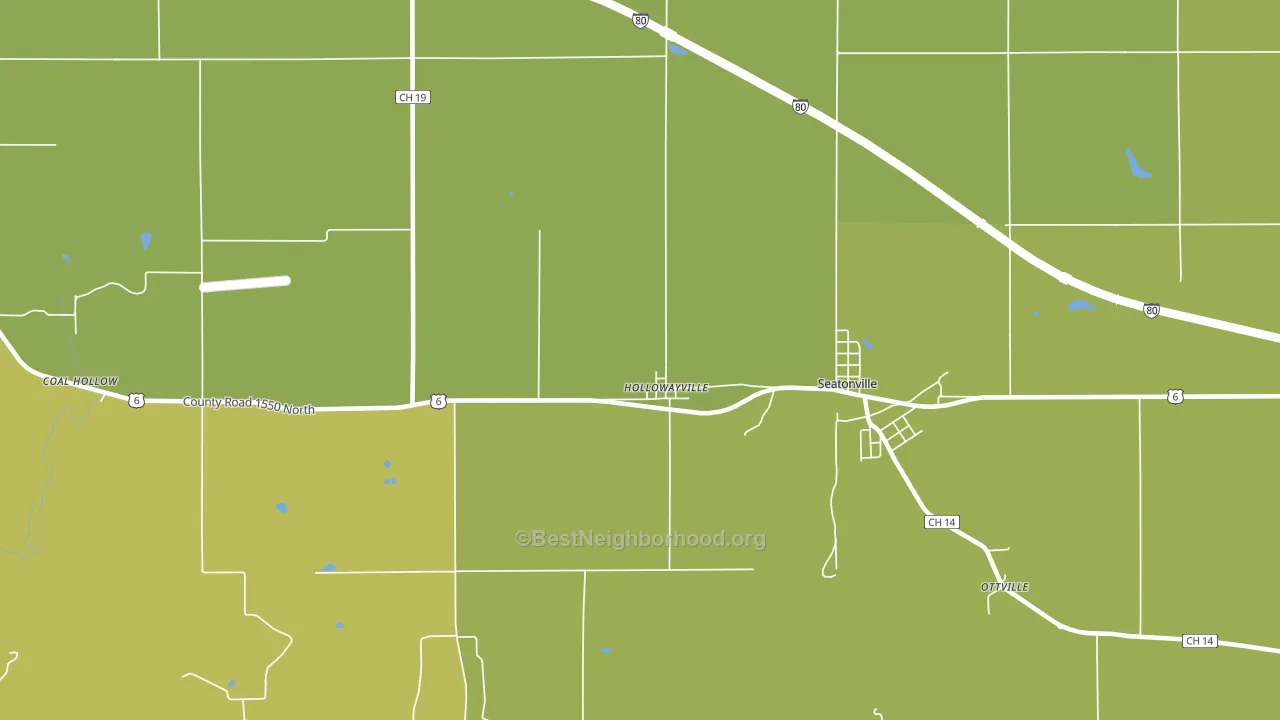 Hollowayville, IL block-group voter-turnout map