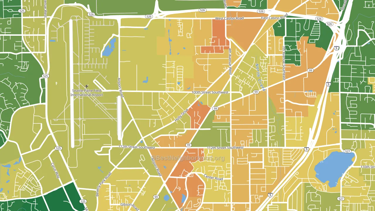 Holly, Everett, WA block-group voter-turnout map
