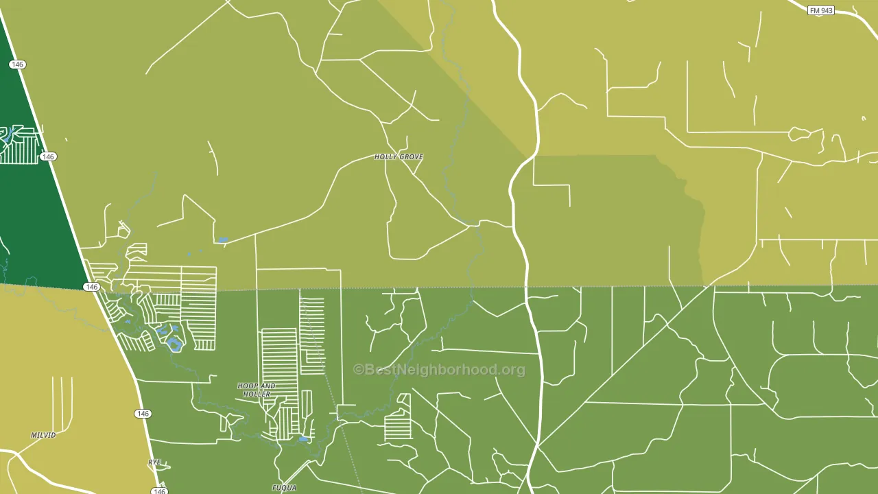 Holly Grove, TX block-group voter-turnout map