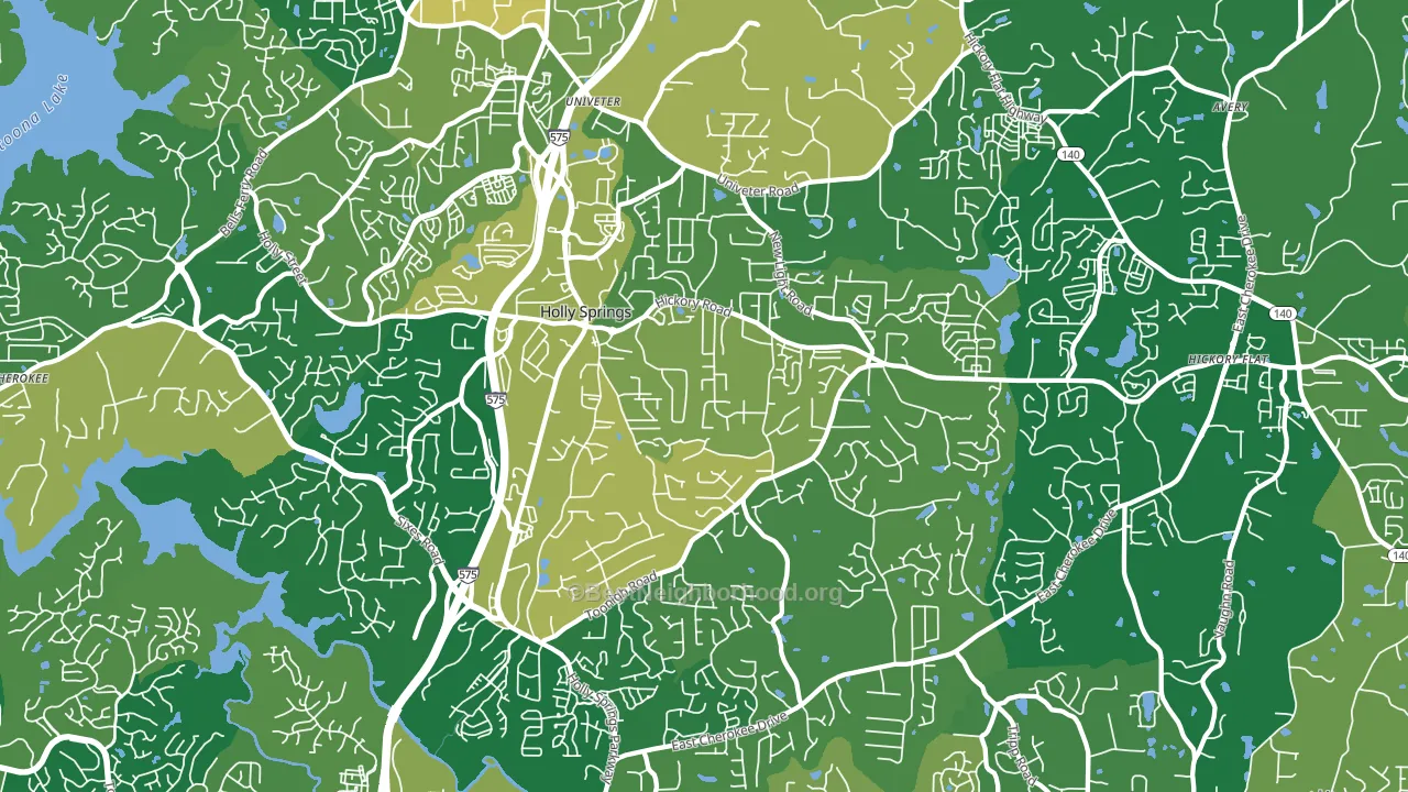 Holly Springs, GA block-group voter-turnout map