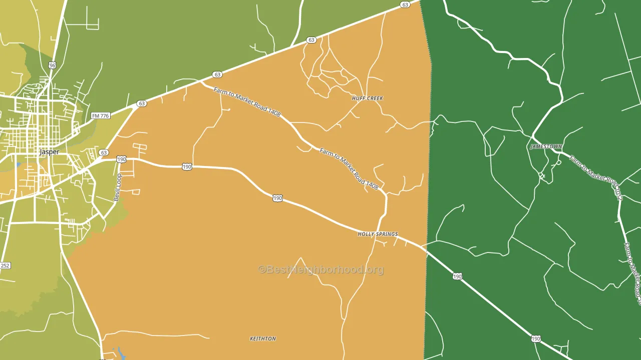 Holly Springs, TX block-group voter-turnout map