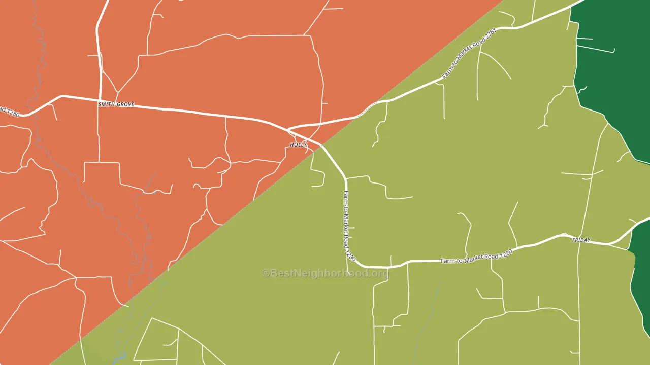 Holly, TX block-group voter-turnout map