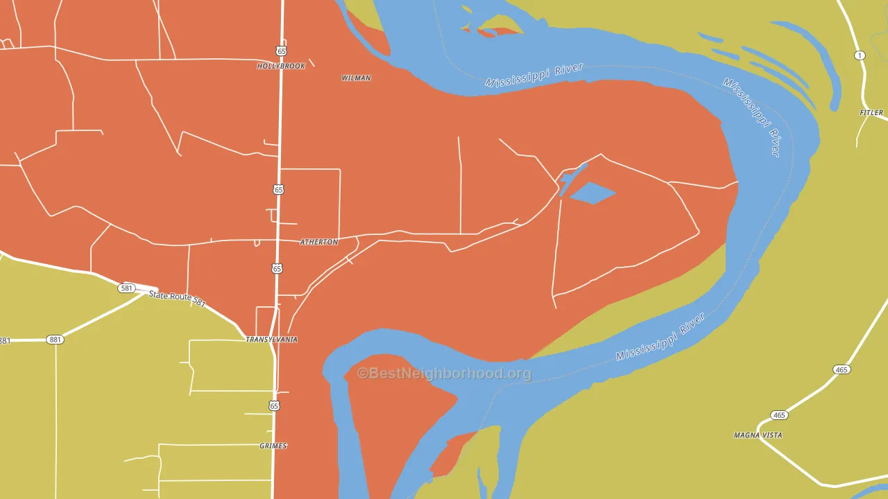 Hollybrook, LA block-group voter-turnout map