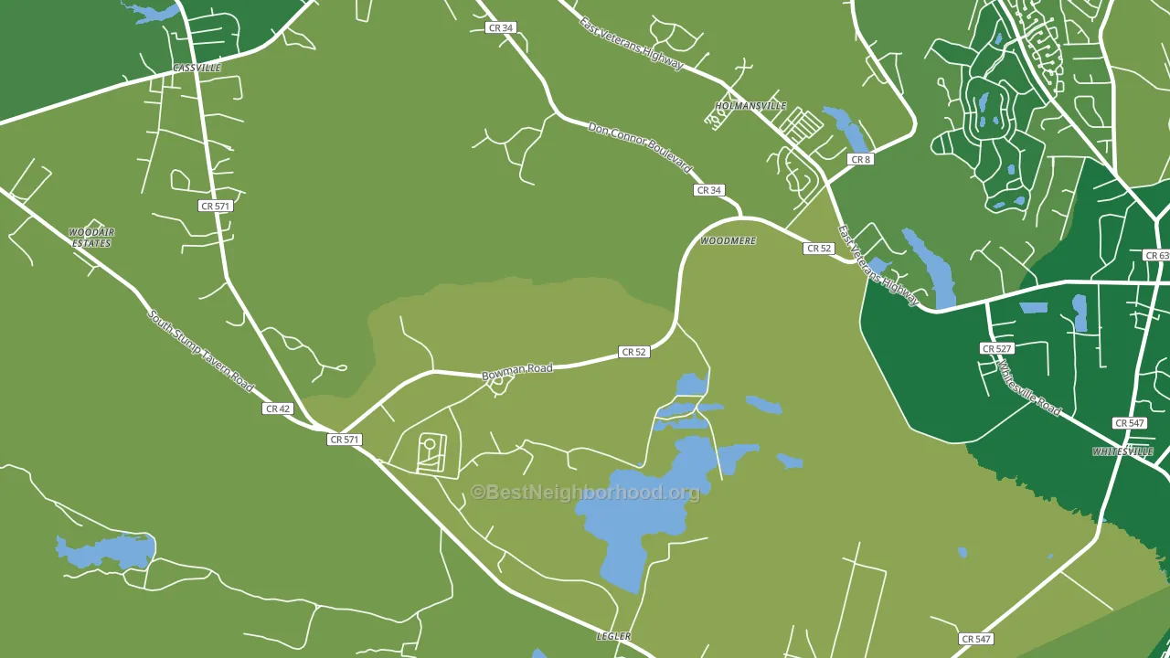 Holmansville, NJ block-group voter-turnout map