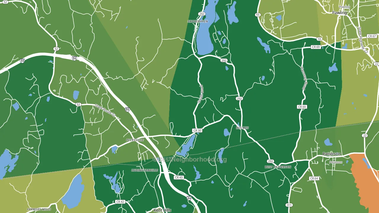 Holmes, NY block-group voter-turnout map