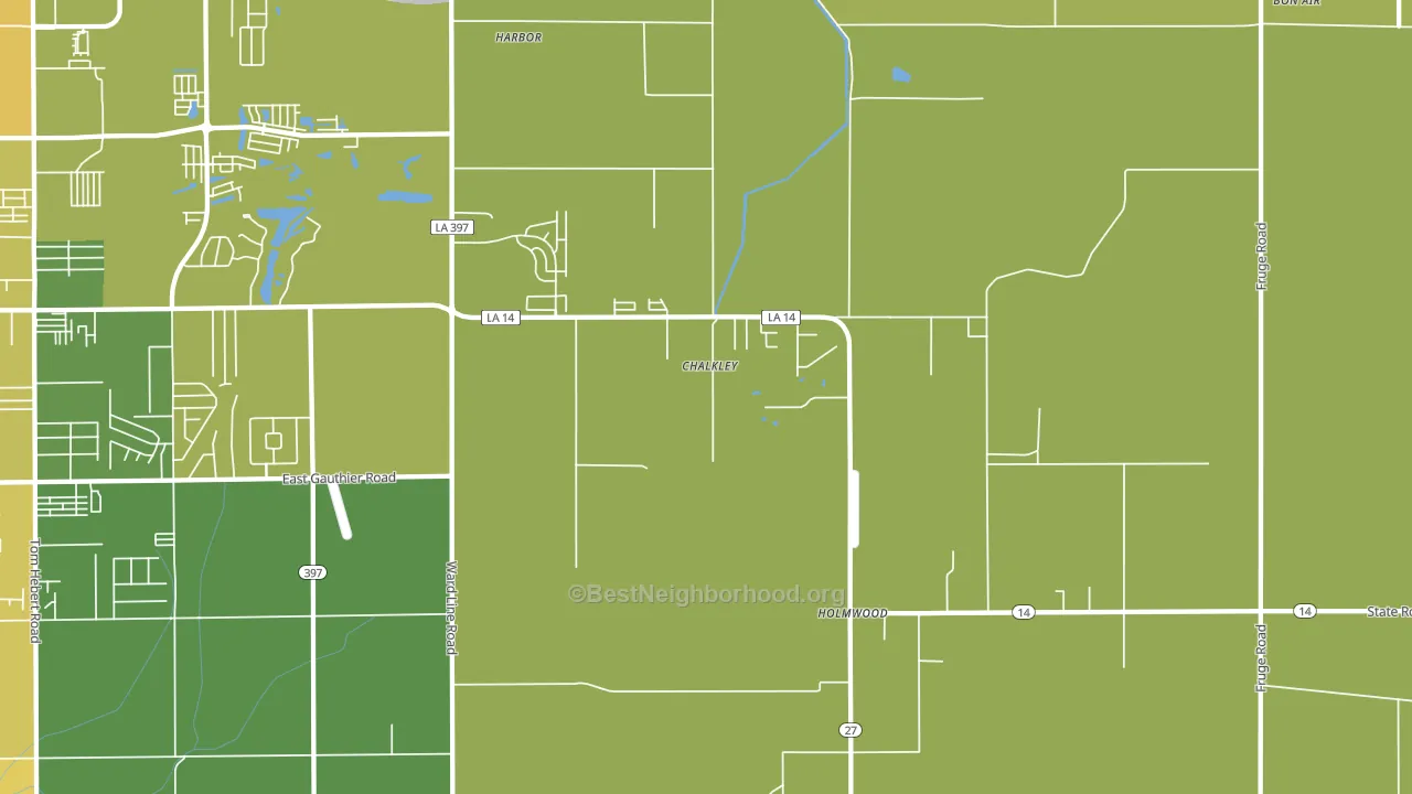 Holmwood, LA block-group voter-turnout map