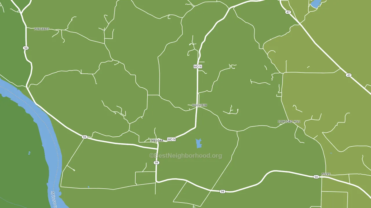 Holstein, MO block-group voter-turnout map