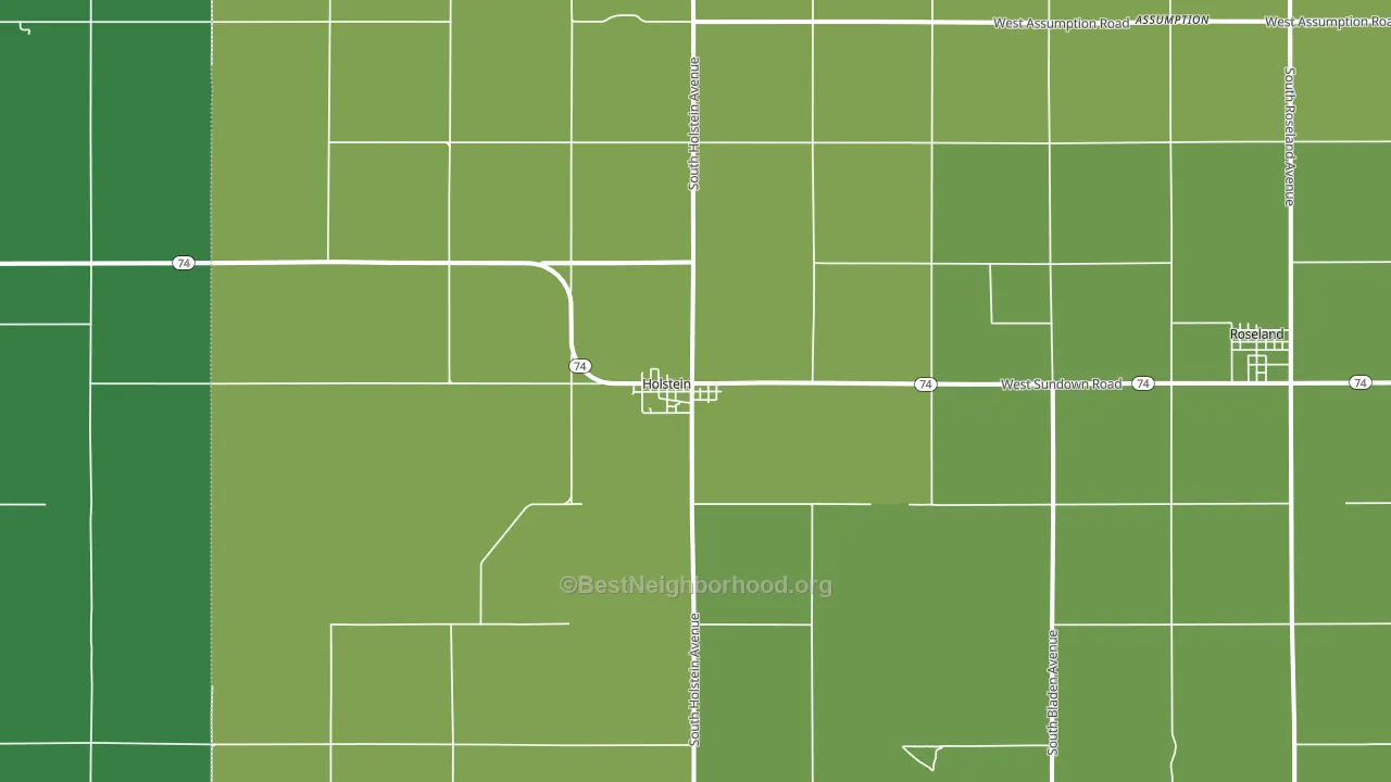 Holstein, NE block-group voter-turnout map