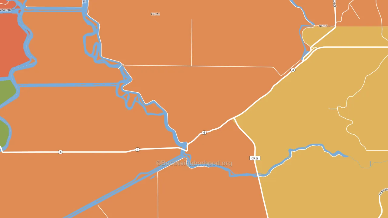 Holt, CA block-group voter-turnout map