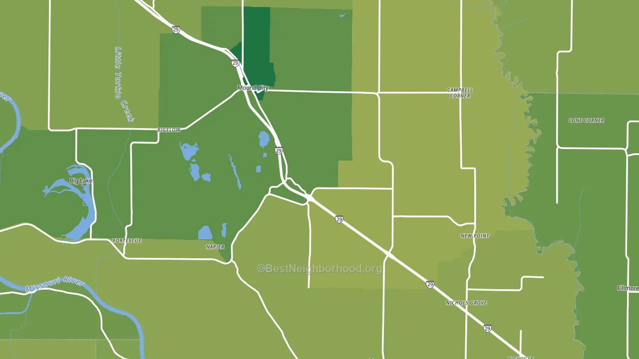Holt County, MO block-group voter-turnout map