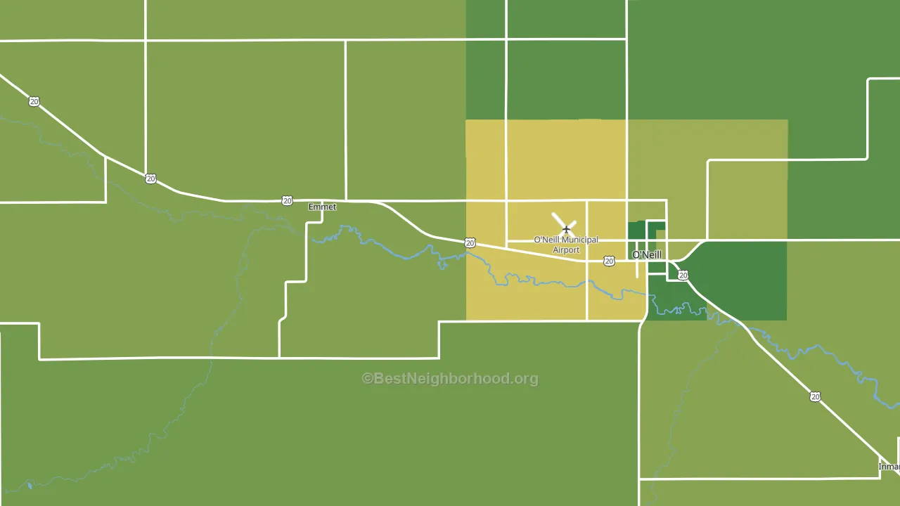 Holt County, NE block-group voter-turnout map