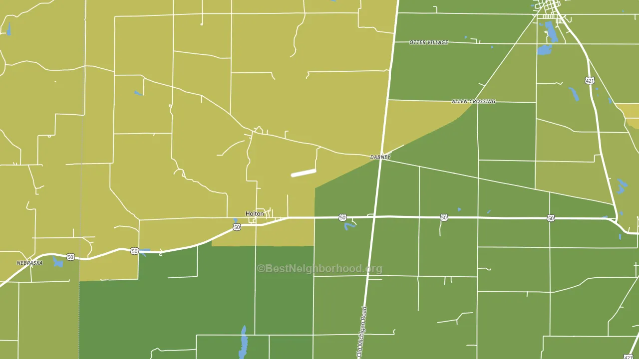 Holton, IN block-group voter-turnout map
