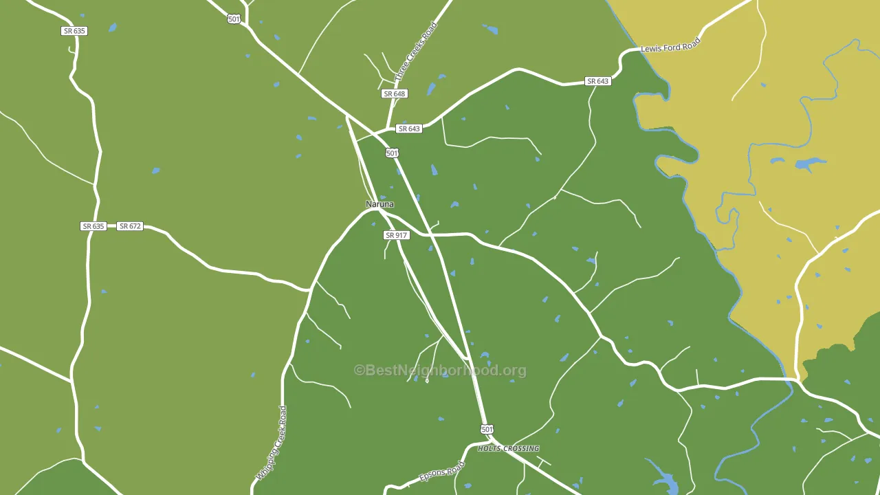 Holts Crossing, VA block-group voter-turnout map