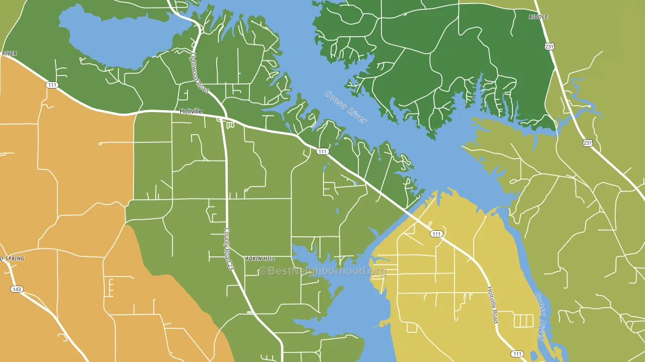 Holtville, AL block-group voter-turnout map
