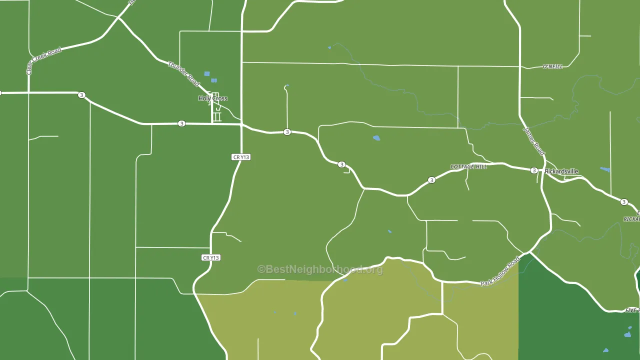 Holy Cross, IA block-group voter-turnout map