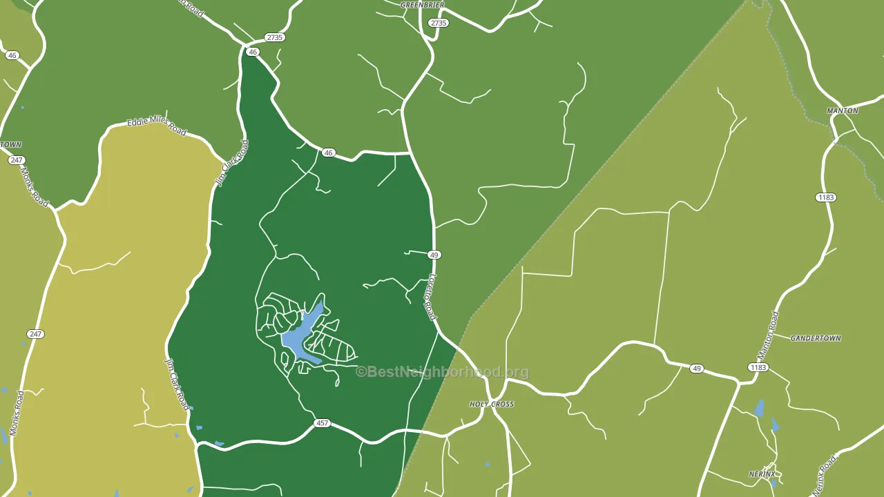 Holy Cross, KY block-group voter-turnout map